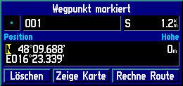 Displaydarstellung 3 fr Koordinateneingabe